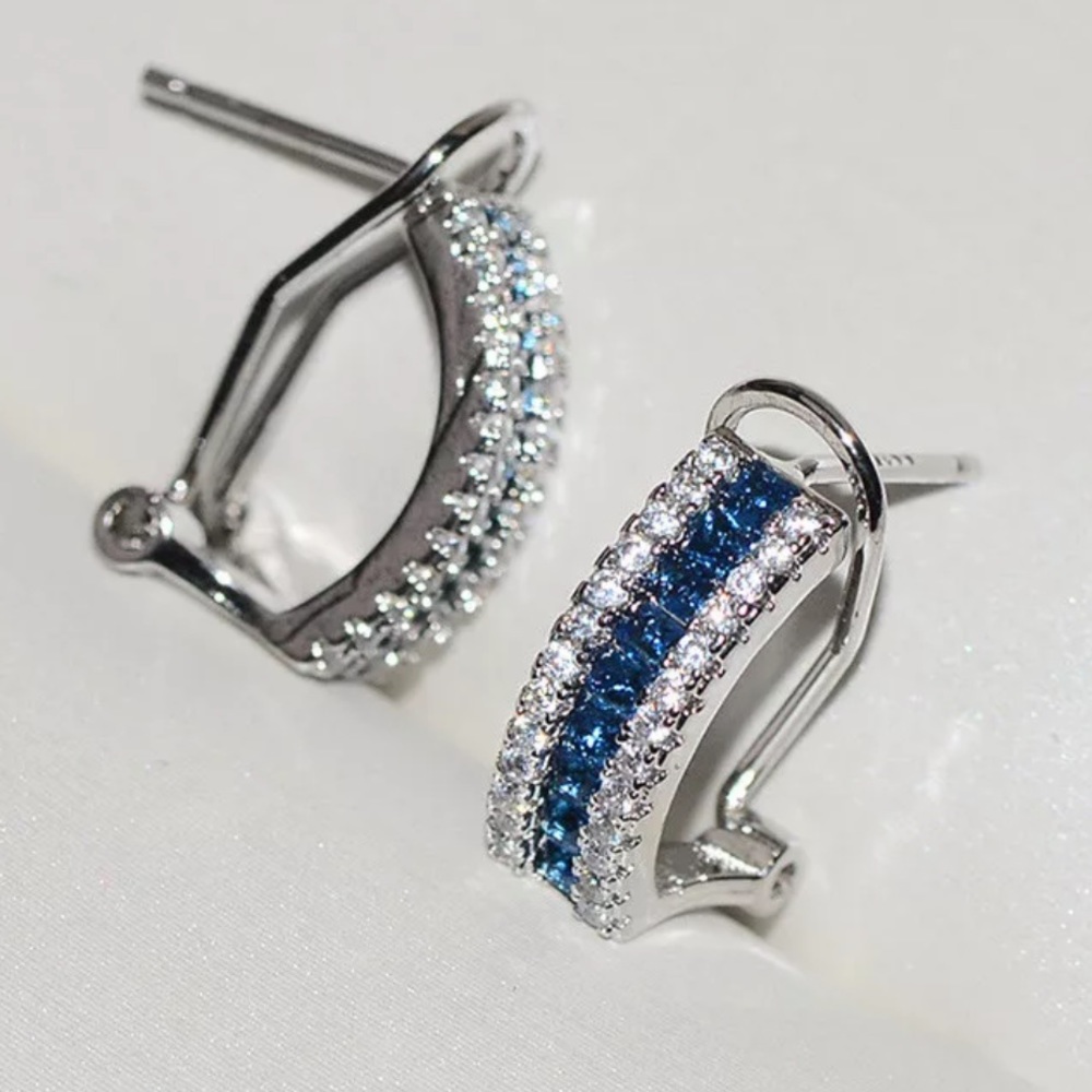 Sterling Silver Stud Earrings - Picture 4 of 4